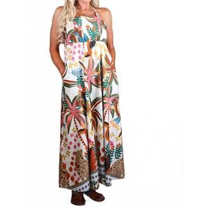 NEW ZENARA toucan & leopard print sundress in multi